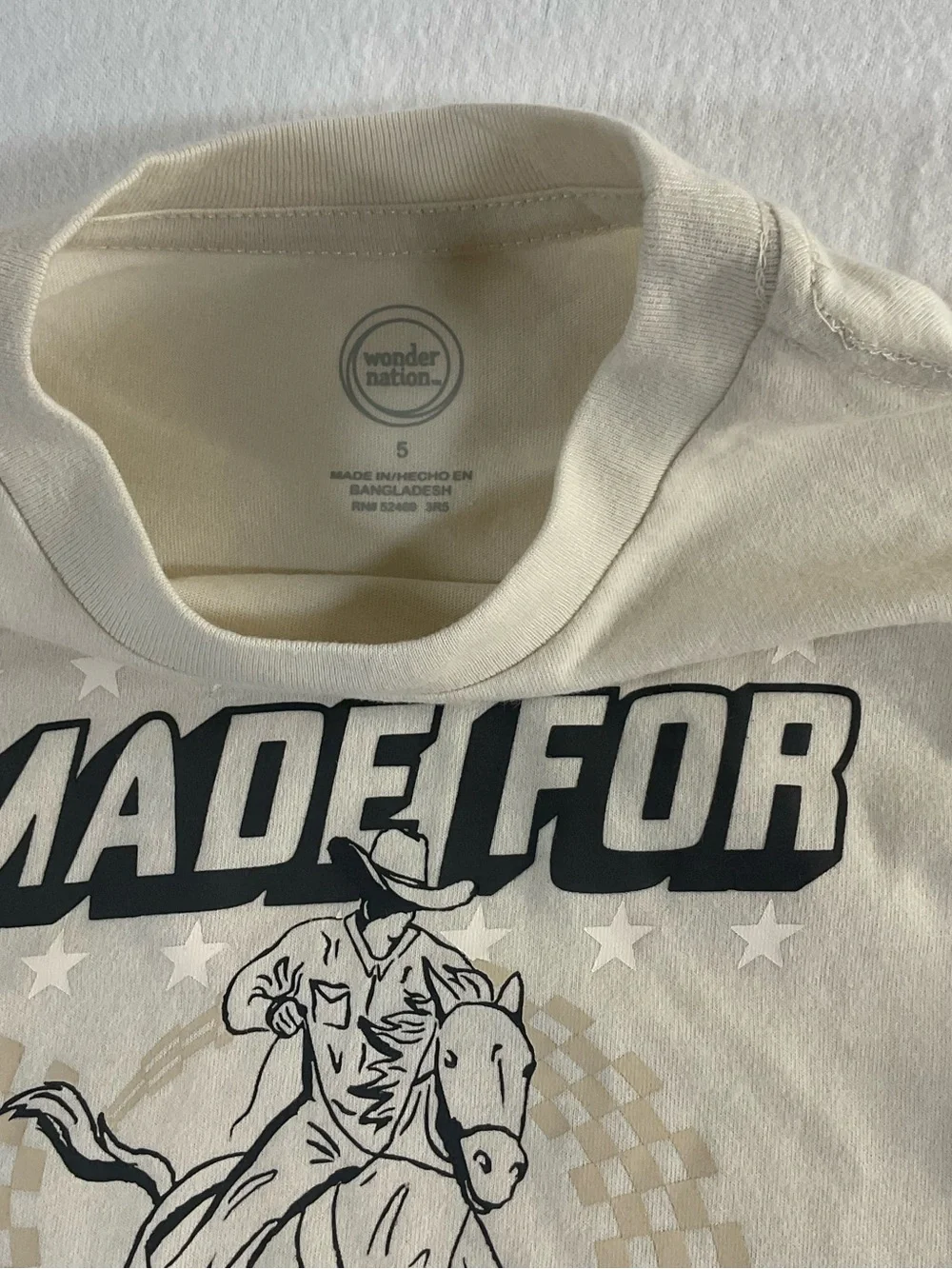 Wonder Nation, Cream Short Sleeve, Brand New with Tag. Available size 5 or 10